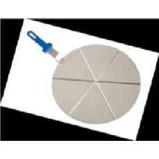 Поднос круглый d=45см. для пиццы на 8 сегментов с ручкой Gimetal