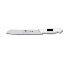 Нож для хлеба 255/375 мм,черный, с волн.кромкой, HoReCa Icel